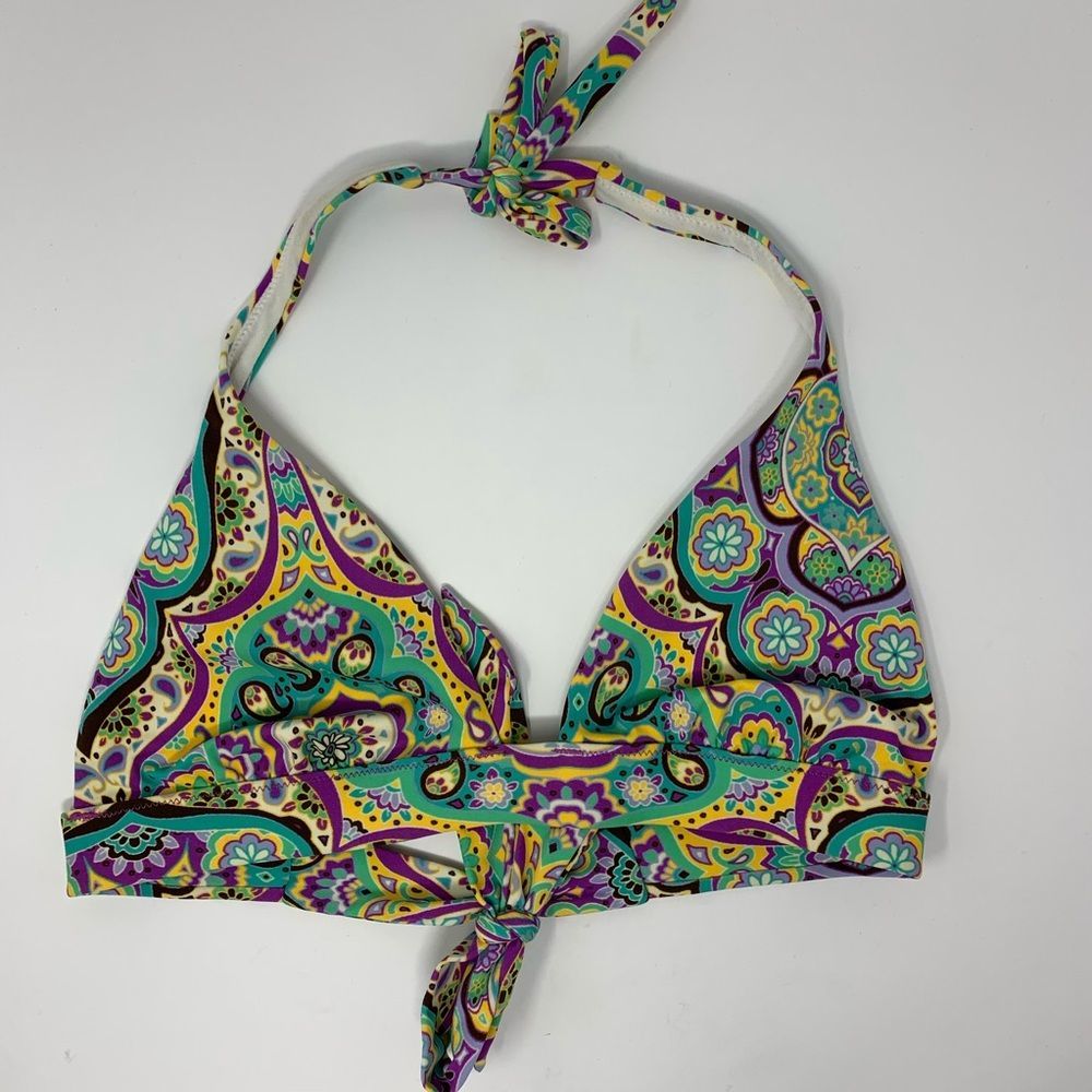 Victoria’s Secret boho print halter bikini top S